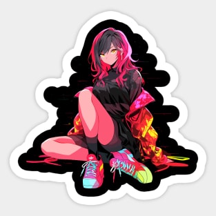 anime girl - anime style Sticker